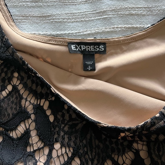 Black lace Express size small blouse. - Picture 4 of 4